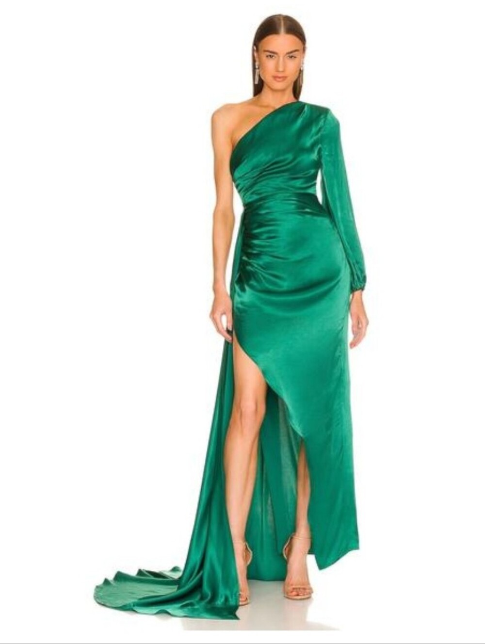 Michael Costello x REVOLVE Heather Gown in Emerald Green Size XS